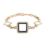 Adjustable Chain Locket Bracelets - DIY Memory Photo Floating Charm Jewelry
