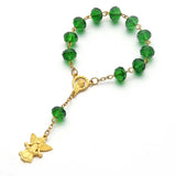 10PCS Angel Baptism Crystal Finger Rosaries Favors