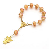 10PCS Angel Baptism Crystal Finger Rosaries Favors