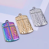 10PCS Animal Crosses Pendant Charms Stainless Steel Jewelry Necklace DIY