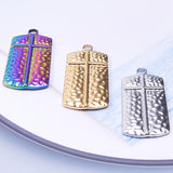 10PCS Animal Crosses Pendant Charms Stainless Steel Jewelry Necklace DIY