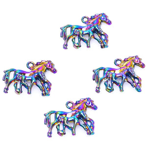10PCS Animal Horse Charm Pendant for Jewelry DIY Supplies