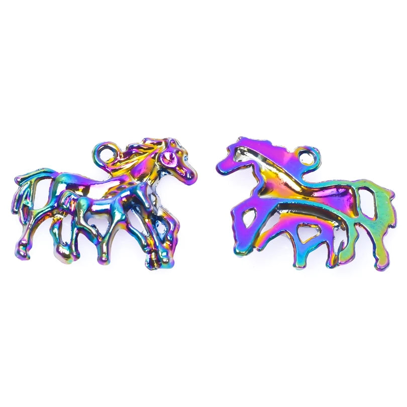 10PCS Animal Horse Charm Pendant for Jewelry DIY Supplies