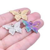 10PCS Butterfly Pendant Charms 19x26mm Stainless Steel DIY Jewelry Necklace