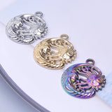 10PCS Sun Moon Pendant Charms Stainless Steel DIY Jewelry Supplies