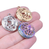 10PCS Sun Moon Pendant Charms Stainless Steel DIY Jewelry Supplies
