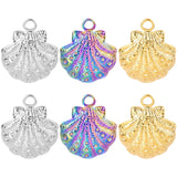 10PCS Shell Pendant Charms 18x16mm Stainless Steel DIY Jewelry Supplies