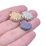 10PCS Shell Pendant Charms 18x16mm Stainless Steel DIY Jewelry Supplies