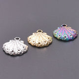 10PCS Shell Pendant Charms 18x16mm Stainless Steel DIY Jewelry Supplies