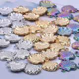 10PCS Shell Pendant Charms 18x16mm Stainless Steel DIY Jewelry Supplies