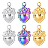 10PCS Strawberry Pendant Charms Stainless Steel DIY Jewelry Necklace Accesso