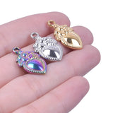 10PCS Strawberry Pendant Charms Stainless Steel DIY Jewelry Necklace Accesso