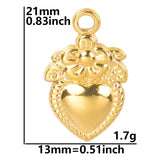 10PCS Strawberry Pendant Charms Stainless Steel DIY Jewelry Necklace Accesso
