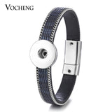 10PCS Ginger Snap Leather Magnet Bracelet Chain 18mm DIY Interchangeable Bangle