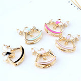 10PCS/Lot Metal Oil Drop Horse Shape Charms Enamel Folating Pendant
