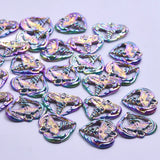 10PCS Love Heart Wings Who Logo Alloy Rainbow Charms Pendants For Jewelry DIY