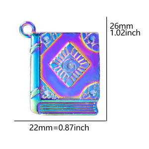 10PCS Magic Book Pendant Charm for Jewelry Necklaces Bracelet DIY