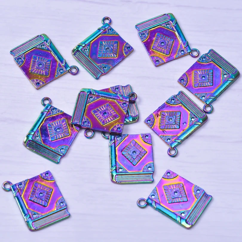 10PCS Magic Book Pendant Charm for Jewelry Necklaces Bracelet DIY