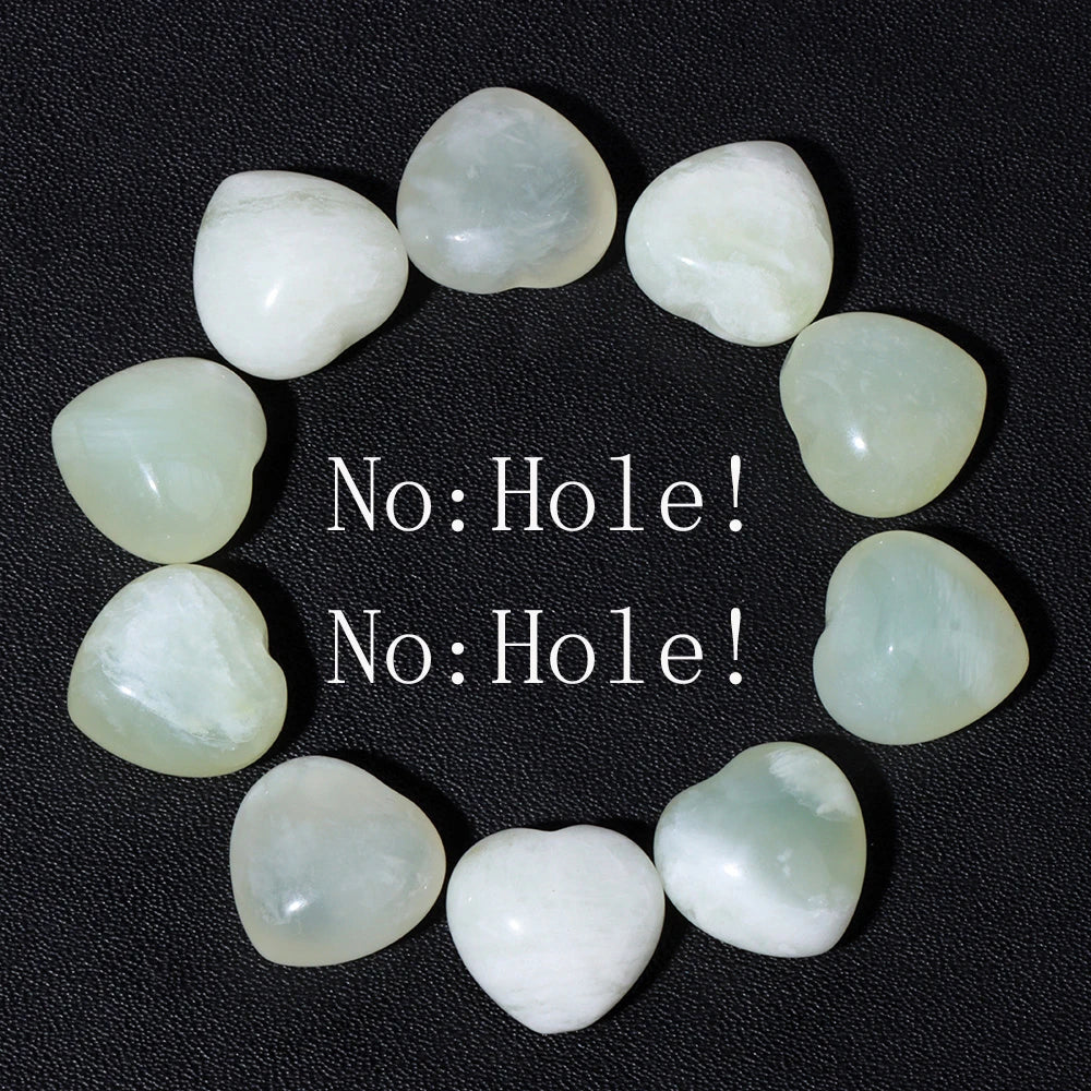 10PCS Love Heart Shape Natural Stone Ornaments for Home Decoration