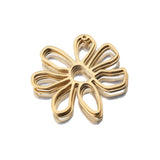 10PCS Brass Flower Charms Filigree Pendant Earring Findings DIY Necklace Making