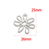 10PCS Brass Flower Charms Filigree Pendant Earring Findings DIY Necklace Making