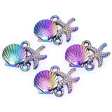 10PCS Seashells Starfish Charm Alloy Pendant for DIY Jewelry