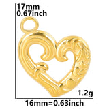 10PCS Stainless Steel Heart Charms Pendant DIY Jewelry Making