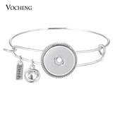 10PCS Ginger Snap Bracelet Button Bangle Fit 18mm DIY Snap Charms Crystal NN-51