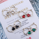 10PCS Zinc Alloy Charms Pearl Crystal Heart Floating Jewelry DIY Craft