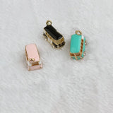 10PCS Bus Charm Pendant With Rhinestone for Jewelry Making