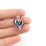 10PCS Rhinestone Heart Charms Pearl Cage Locket Aromatherapy Diffuser Pendant