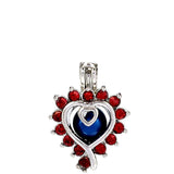 10PCS Rhinestone Heart Charms Pearl Cage Locket Aromatherapy Diffuser Pendant