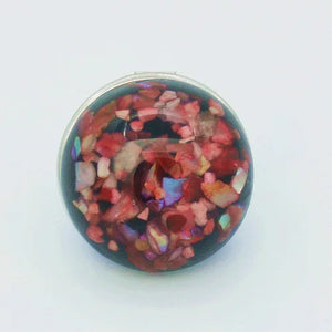 10PCS Natural Shell Fragment 18MM Snaps Buttons DIY Jewelry