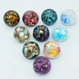 10PCS Natural Shell Fragment 18MM Snaps Buttons DIY Jewelry
