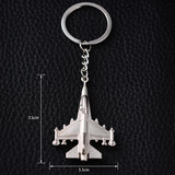 10PCS Metal Aircraft Keychain Charm Unisex Car Key Ring Holder Alloy Keyfobs