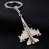 10PCS Metal Aircraft Keychain Charm Unisex Car Key Ring Holder Alloy Keyfobs