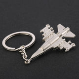 10PCS Metal Aircraft Keychain Charm Unisex Car Key Ring Holder Alloy Keyfobs
