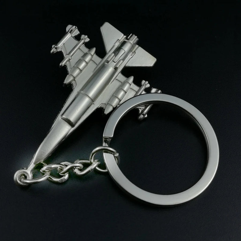 10PCS Metal Aircraft Keychain Charm Unisex Car Key Ring Holder Alloy Keyfobs