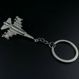 10PCS Metal Aircraft Keychain Charm Unisex Car Key Ring Holder Alloy Keyfobs