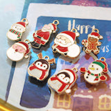 10PCS Metal Alloy Christmas Decorations Merry Christmas Charm Decor Xmas Gift
