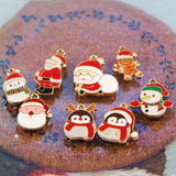 10PCS Metal Alloy Christmas Decorations Merry Christmas Charm Decor Xmas Gift