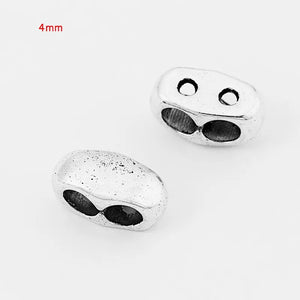 10PCS Metal Double Hole Slider Spacer Big Hole Spacer