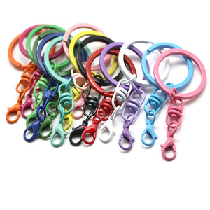 10PCS Metal Keychain Split Rings Keyfob Charm Key rings With Lobster Clasp