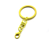 10PCS Metal Keychain Split Rings Keyfob Charm Key rings With Lobster Clasp