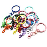 10PCS Metal Keychain Split Rings Keyfob Charm Key rings With Lobster Clasp