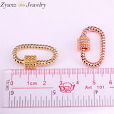 10PCS Metal Oval Lock Carabiner Clasp Necklace Findings