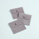 10PCS Microfiber Snap Button Ring Gift Bags Light Purple