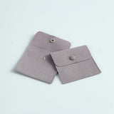 10PCS Microfiber Snap Button Ring Gift Bags Light Purple