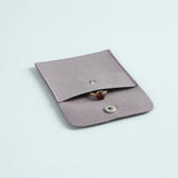 10PCS Microfiber Snap Button Ring Gift Bags Light Purple
