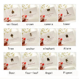 10PCS Mini Metal Folding Angel Greeting Card Postcard